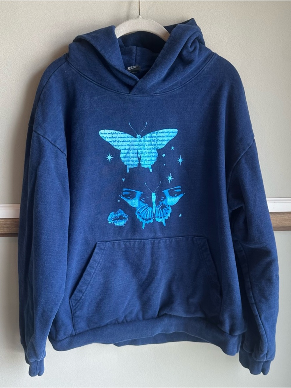 Chappell Roan Butterfly Hoodie Blue Midwest Princess Tour Merch